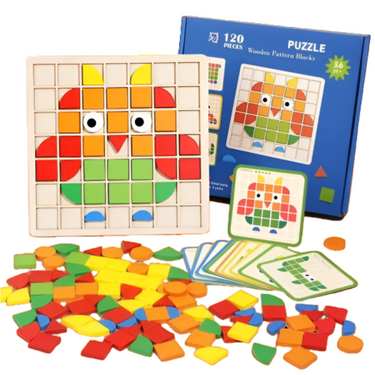 EcoToys ThinkMatch | Mejora el pensamiento lógico - Set de rompecabezas educativo de madera imaginativo